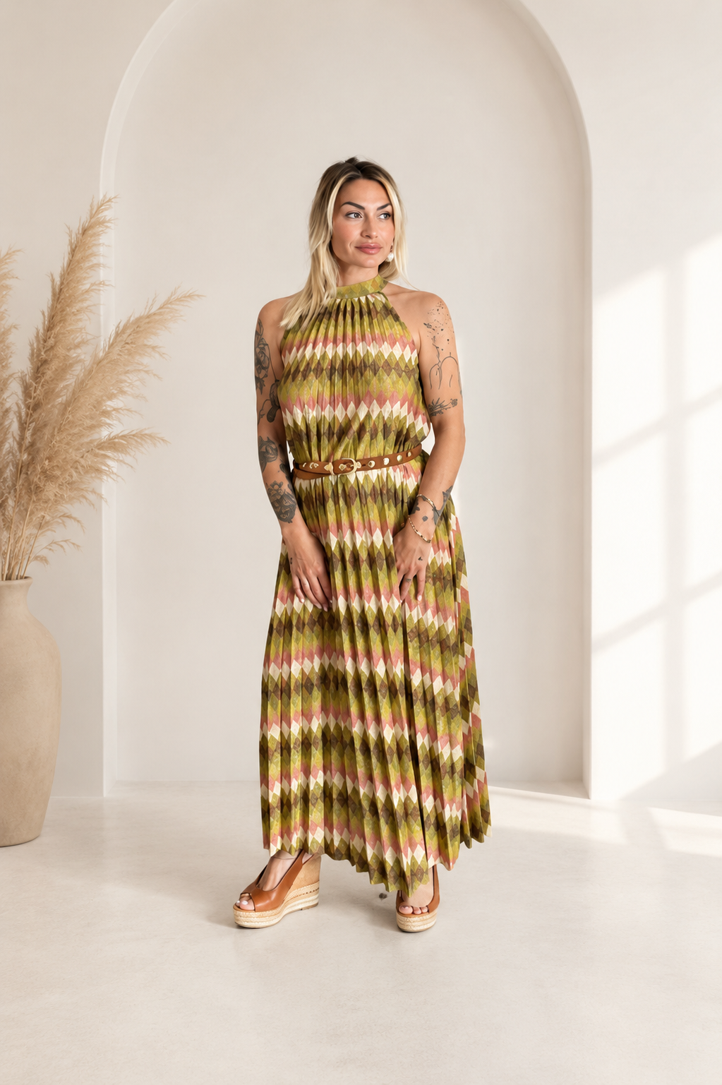Vestito lungo modello Missoni donna