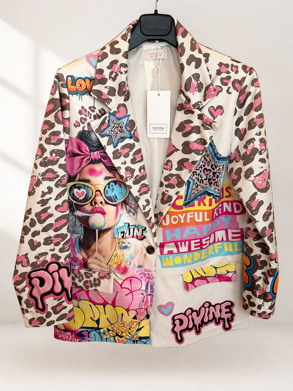Giacca renna pop over size donna