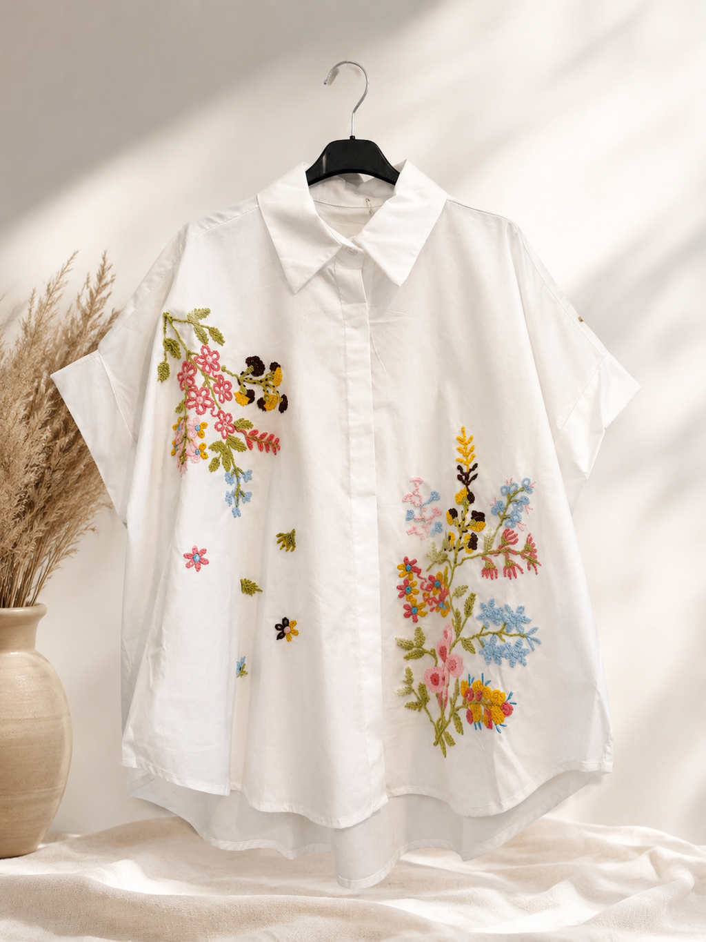 Camicia bianca in cotone donna