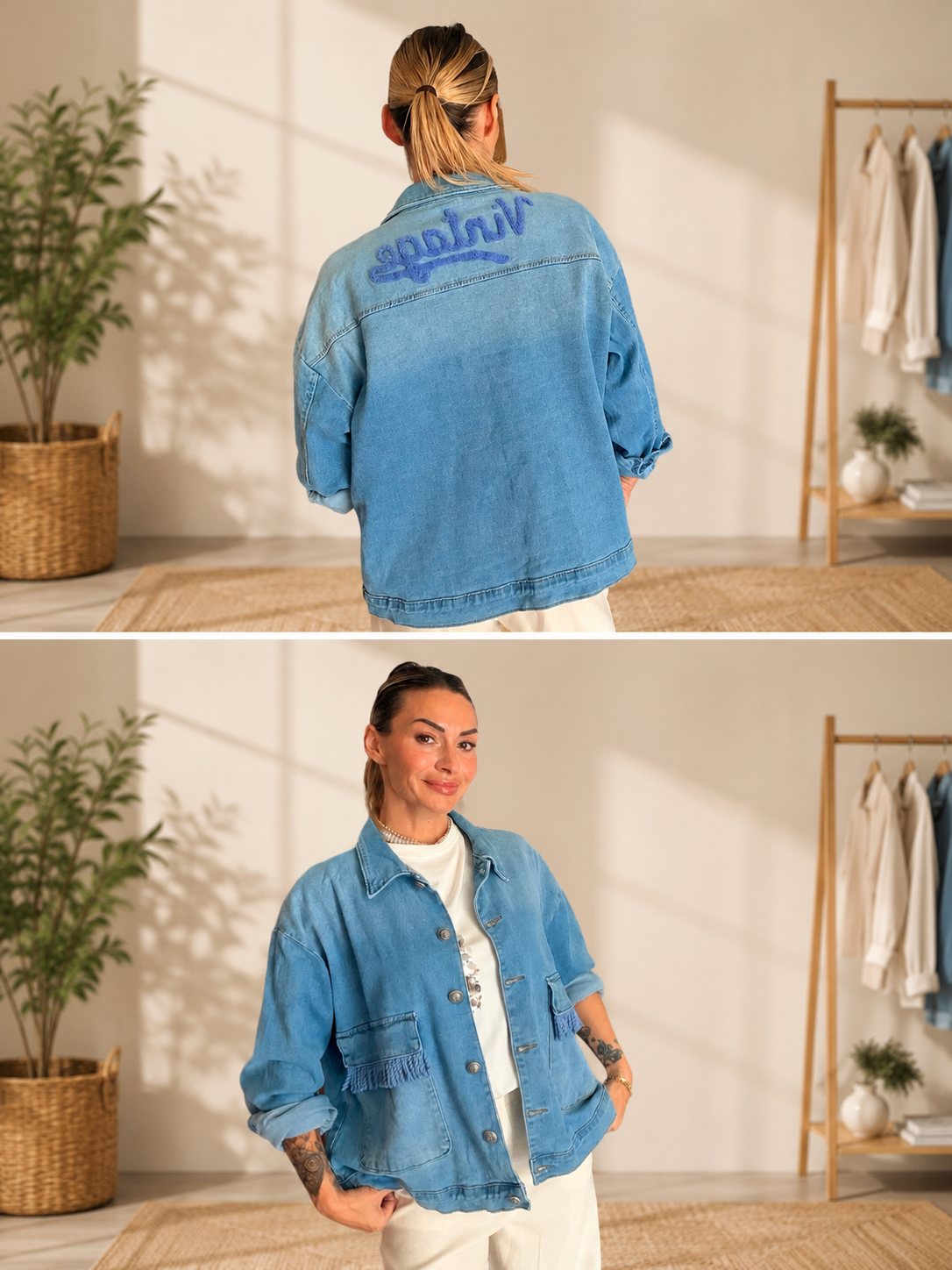 Giacca di jeans over donna