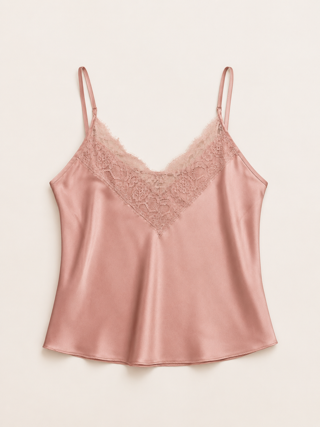Completo donna in raso rosa cipria