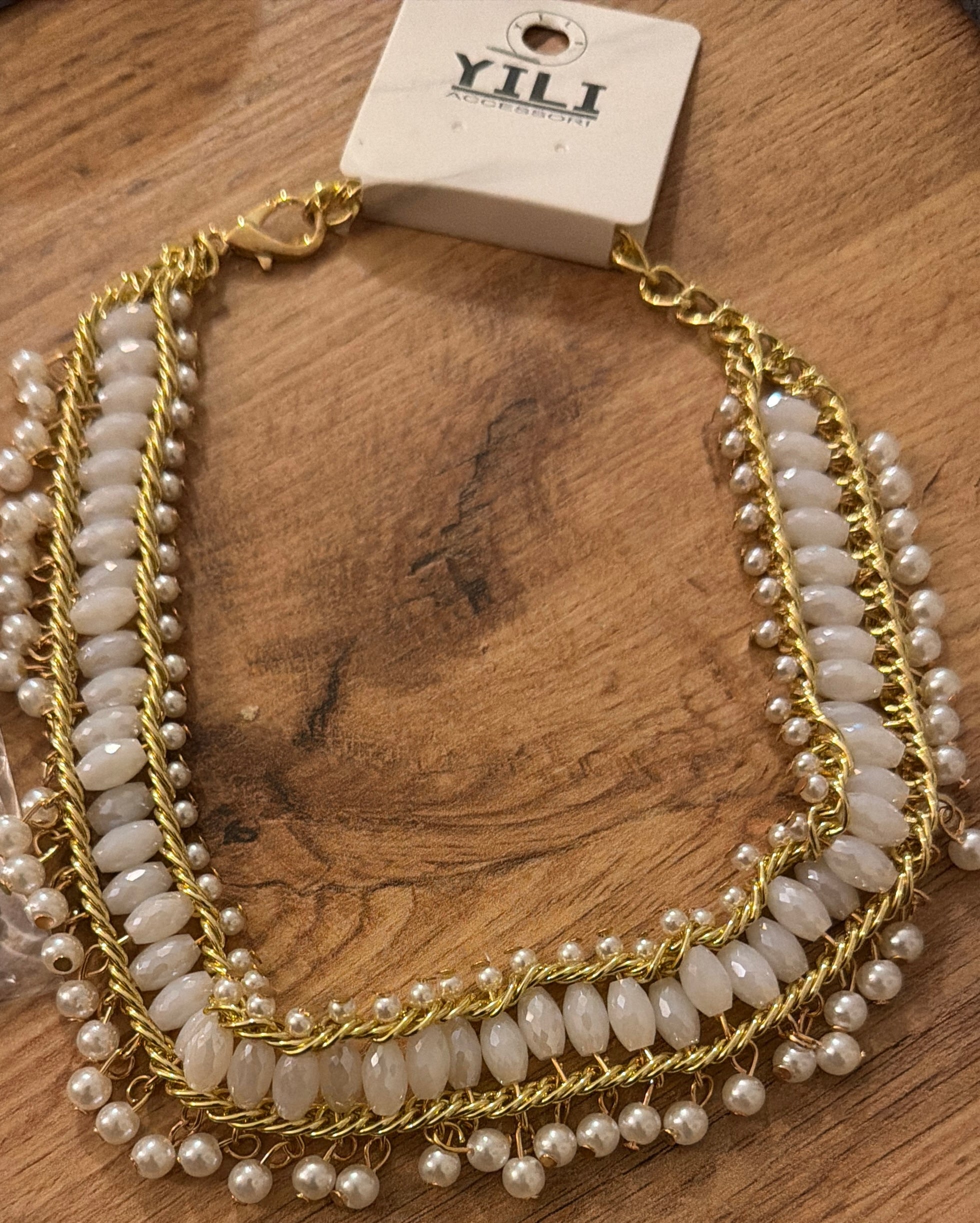 Collana gioiello con perline