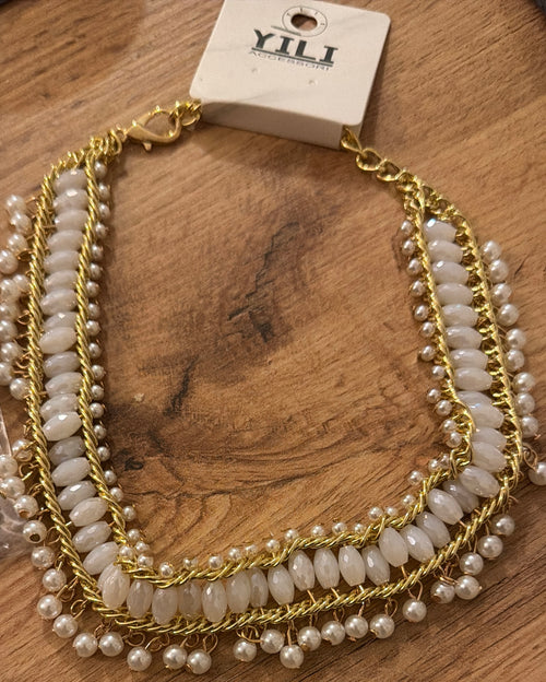 Collana gioiello con perline