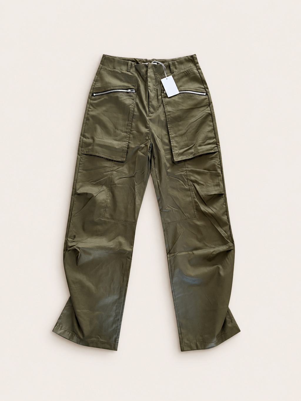 Pantalone Verdone con cerniera donna