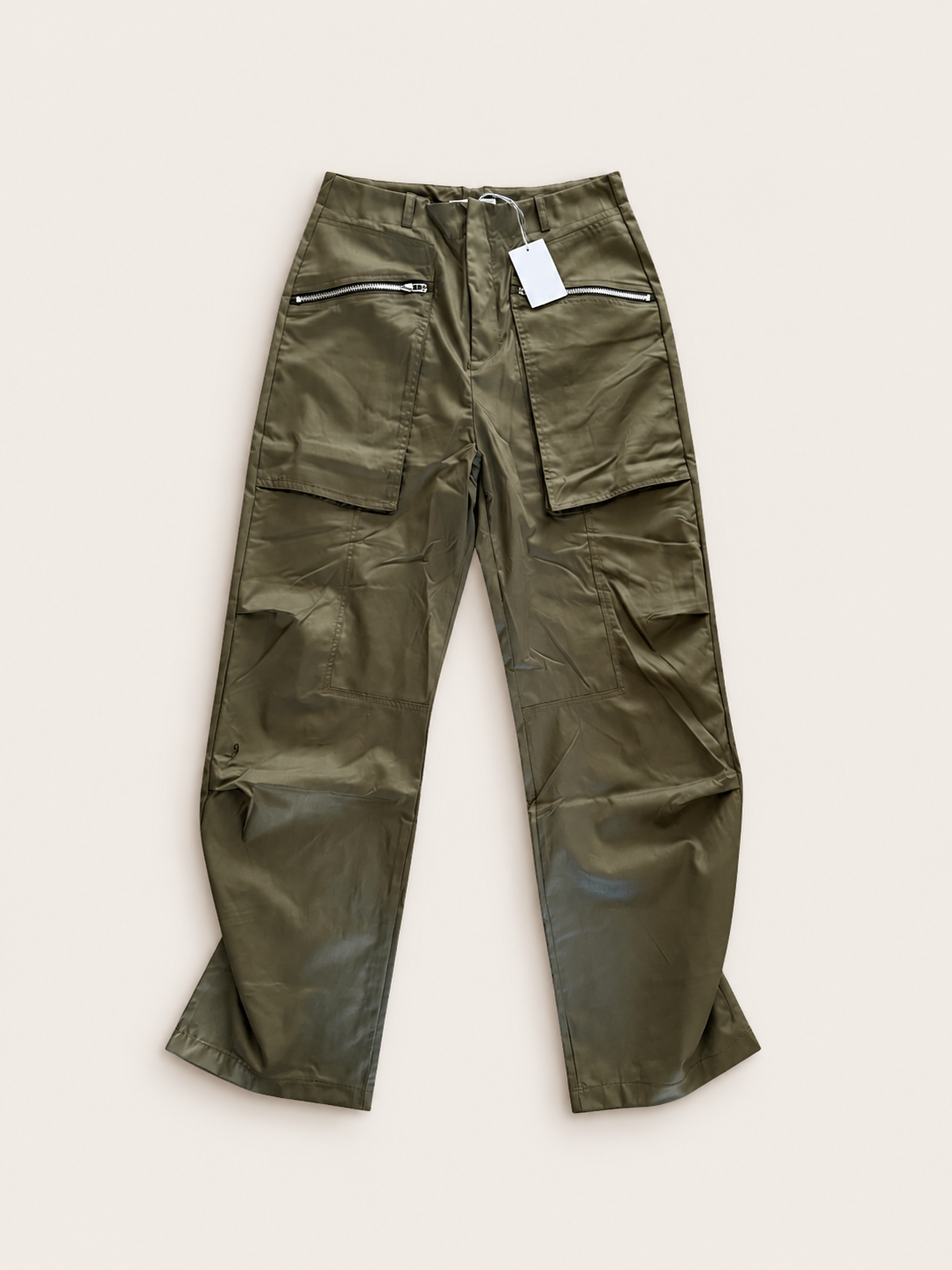 Pantalone Verdone con cerniera donna