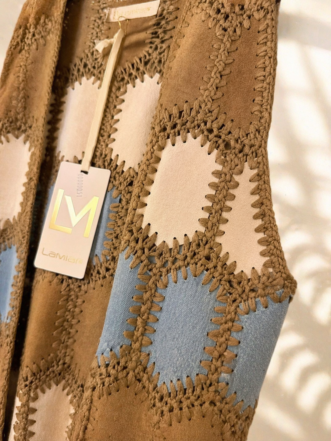 Gilet donna in camoscio e frange
