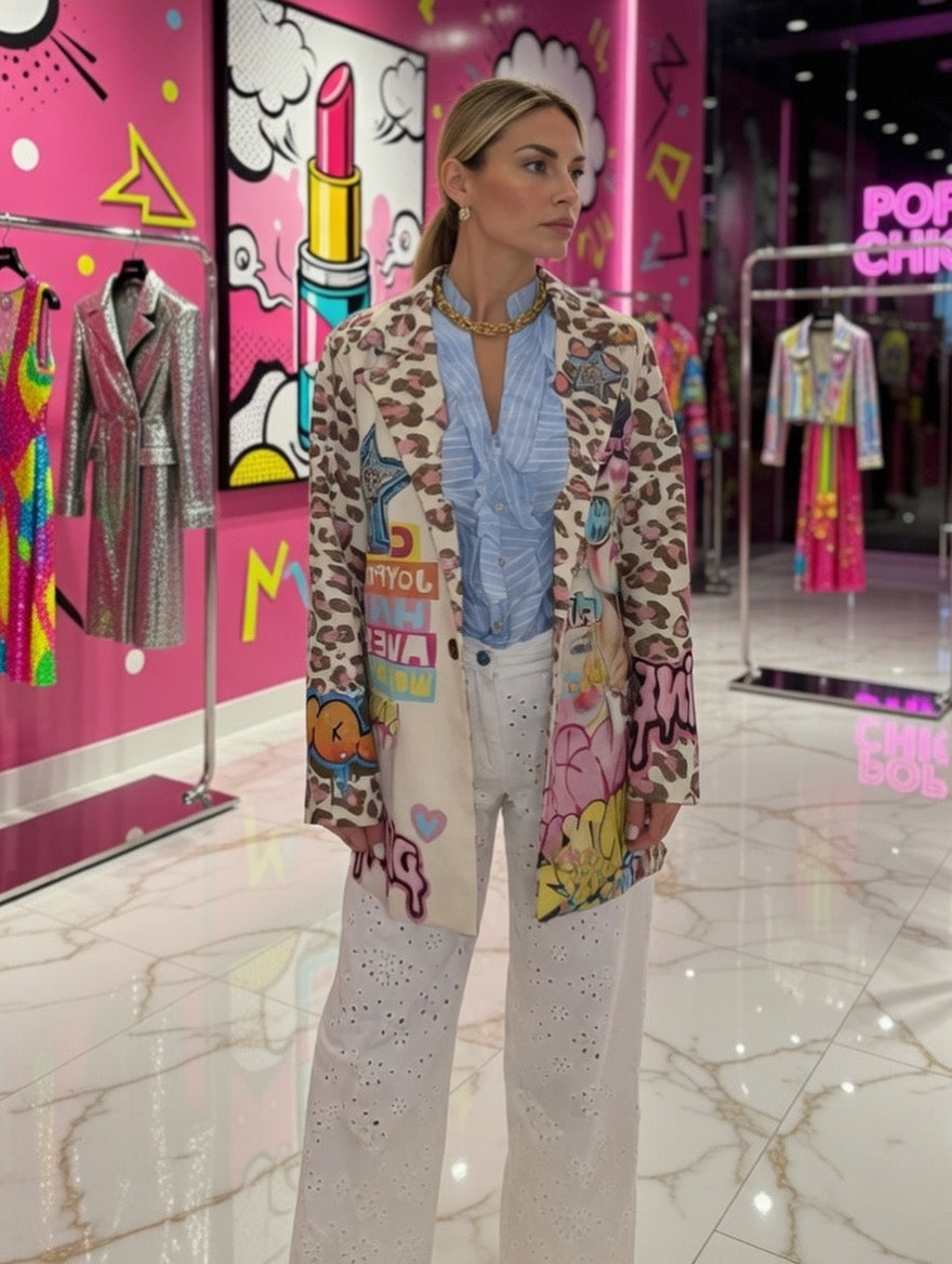 Giacca renna pop over size donna
