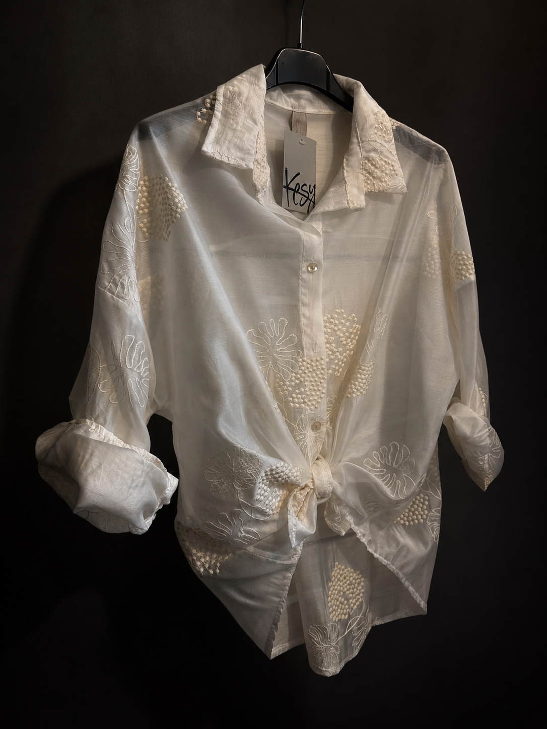 Camicia il raso trasparente donna