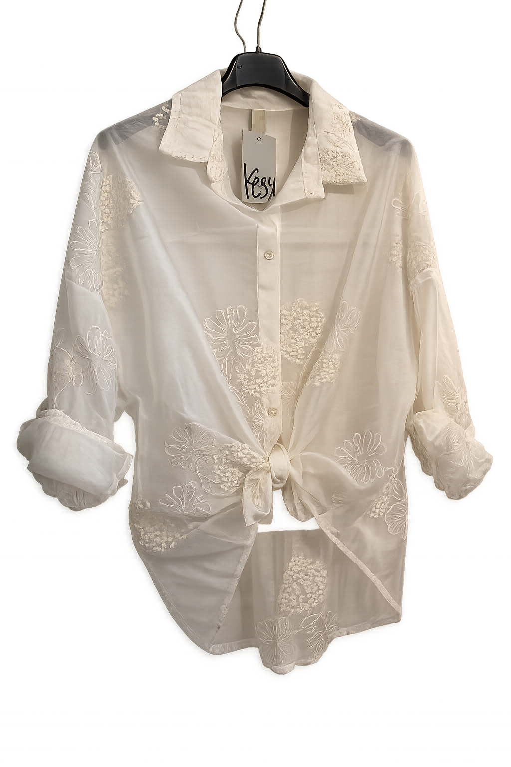 Camicia il raso trasparente donna