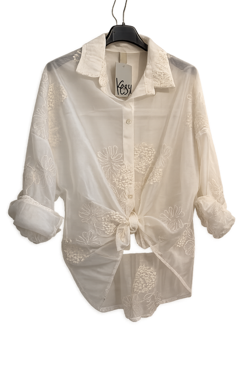 Camicia il raso trasparente donna